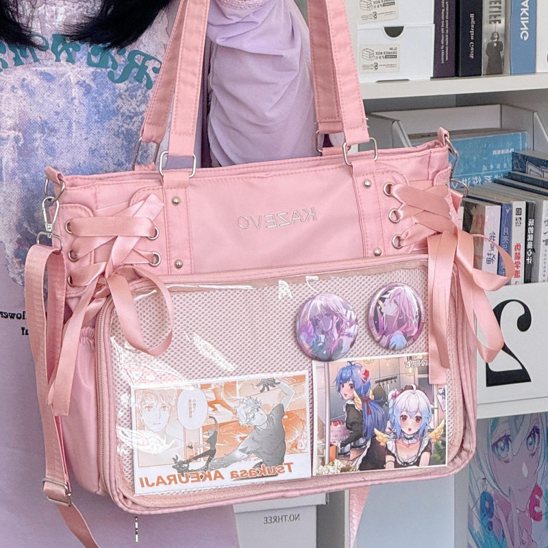 Crossbody torba s horizontalnim kvadratnim oblikom, Oxford plat, zatvarač, laminirani unutarnji džep, poliester podstava, ljeto 2025