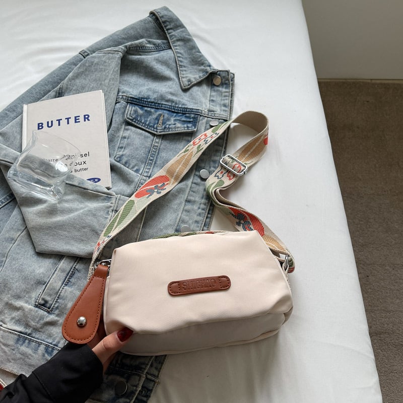 Unisex torba preko ramena od Oxford platna, horizontalnog kvadratnog oblika, zatvarač
