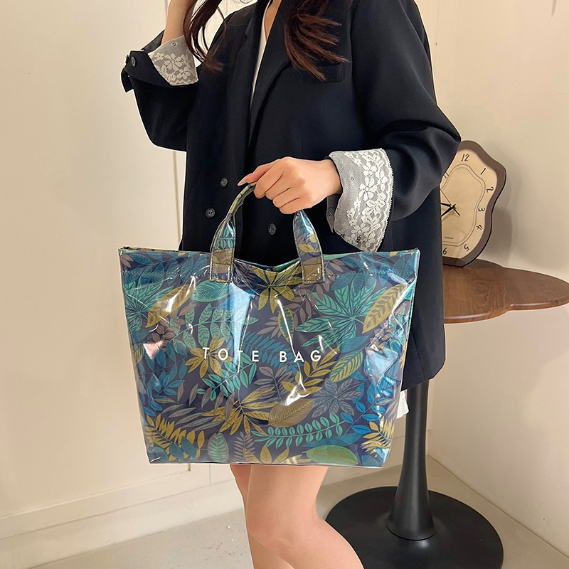 Tote torba u stilu street fashion, Oxford tkanina, vodoravni kvadratni oblik, magnetski zatvarač, podstava od poliester