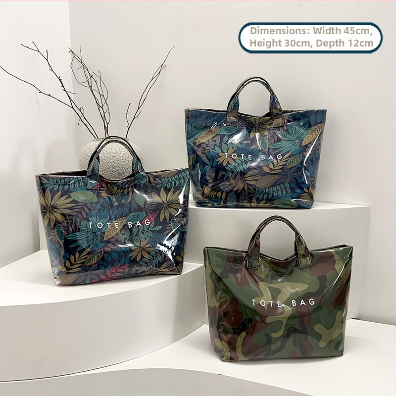 Tote torba u stilu street fashion, Oxford tkanina, vodoravni kvadratni oblik, magnetski zatvarač, podstava od poliester