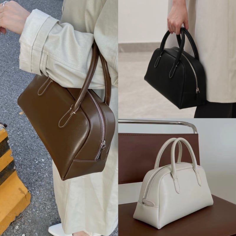 Boston torba od prave kože – gradski stil jednostavnosti, koža prvog sloja, zatvarač, Oxford podstava