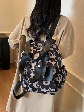 Ruksak od Oxford platna, ležerni stil putovanja, crossbody dizajn, zatvaranje na zip, vodootporan s unutarnjim džepom na zip