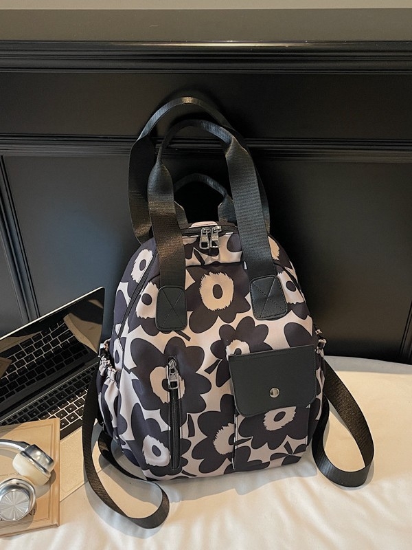Ruksak od Oxford platna, ležerni stil putovanja, crossbody dizajn, zatvaranje na zip, vodootporan s unutarnjim džepom na zip