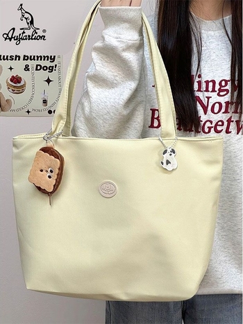 Oxford szövetből készült tote táska városi egyszerű stílusban, cipzáras nyitás, poliészter bélés, belső telefonzseb