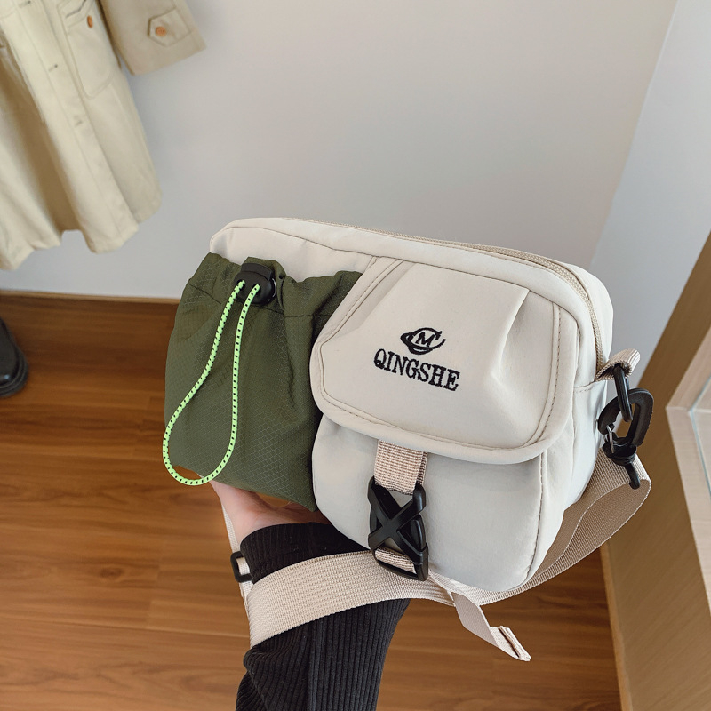 Női munkaruha-stílusú kis négyzet alakú válltáska, őszi 2025, Oxford anyag, poliészter bélés, vízszintes forma, cipzár, laminált belső zseb, több rekesz