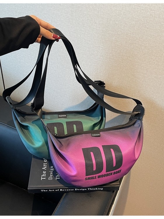 Чанта за рамо с универсален стил, оксфорд плат, чанта за подмишница, подплата от найлон, цип за затваряне.