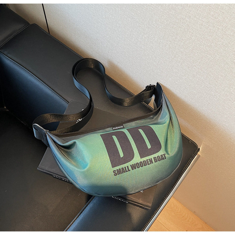 Чанта за рамо с универсален стил, оксфорд плат, чанта за подмишница, подплата от найлон, цип за затваряне.