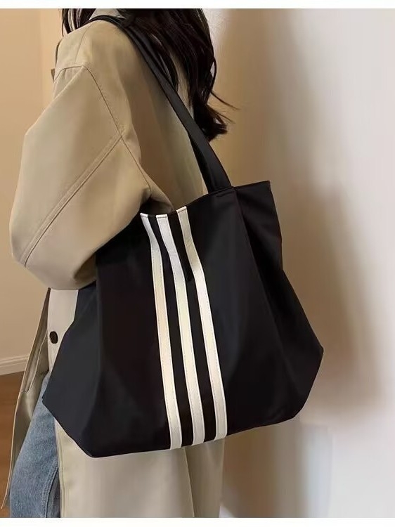 Geantă de voiaj din nailon, cu căptușeală Oxford, închidere cu fermoar, formă verticală pătrată