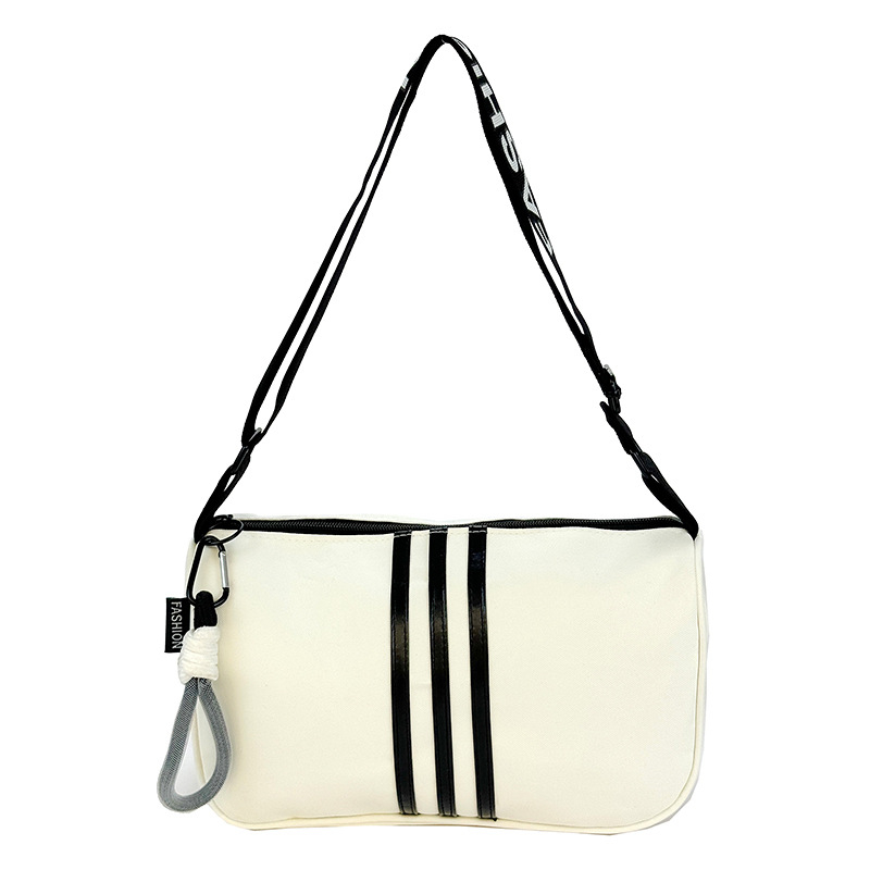 Korejskog stila crossbody torba s vodoravnim kvadratnim siluetom, Oxford tkanina, zatvarač, džep za telefon i dokumente