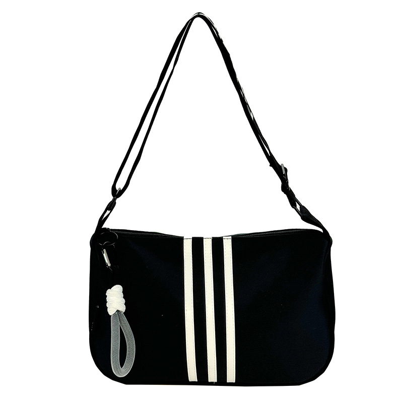Korejskog stila crossbody torba s vodoravnim kvadratnim siluetom, Oxford tkanina, zatvarač, džep za telefon i dokumente