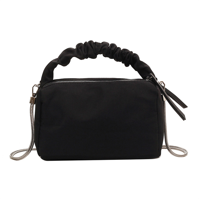 Torba Tote — ulični stil, Oxford platno, zatvarač, vodoravni kvadratni oblik, s jednom naramenicom