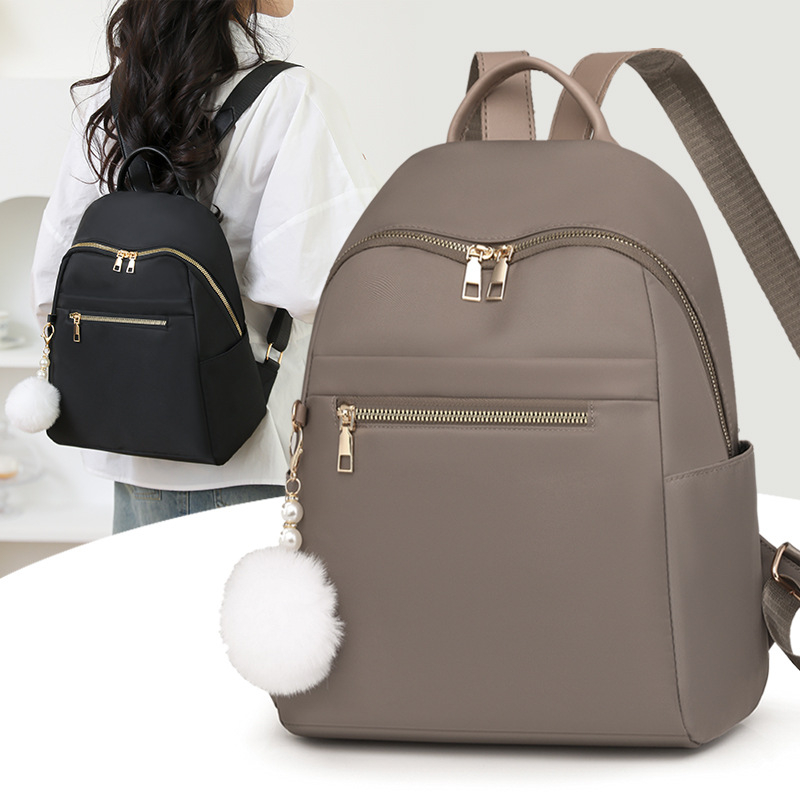 Rucsac pentru femei, Nailon, Primăvara 2025, Închidere cu fermoar, Buzunar cu fermoar, Respirabil și impermeabil