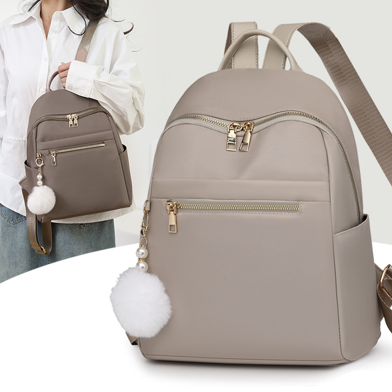 Rucsac pentru femei, Nailon, Primăvara 2025, Închidere cu fermoar, Buzunar cu fermoar, Respirabil și impermeabil