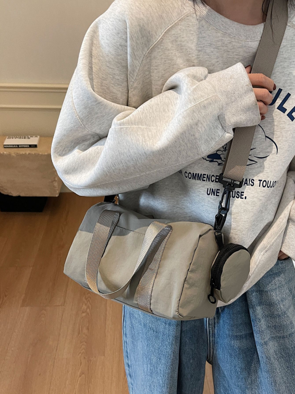 Belle Bird Tote Bag - Stil stradal, Material Oxford, Formă cilindrică