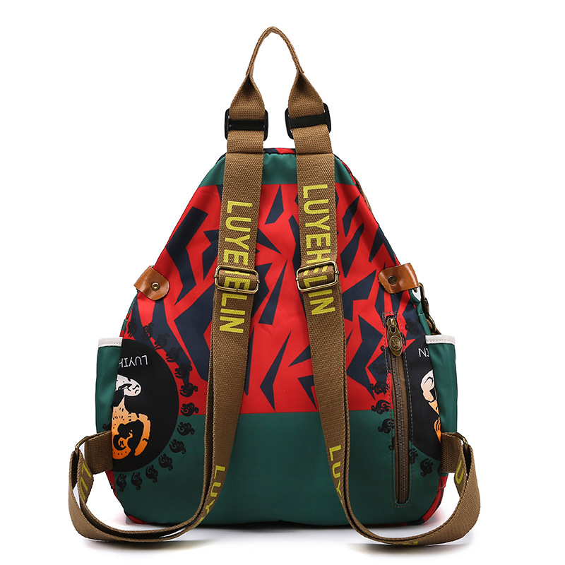 Ženski ruksak od Oxford platna - gradski stil, zatvaranje na zip, mekana konstrukcija, unutarnji džep sa skrivenim zatvaračem, unutarnji patch džep