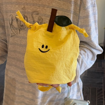 Geantă bucket cu șnur, din pânză Oxford, buzunar pentru telefon, două curele, stil urban minimalist