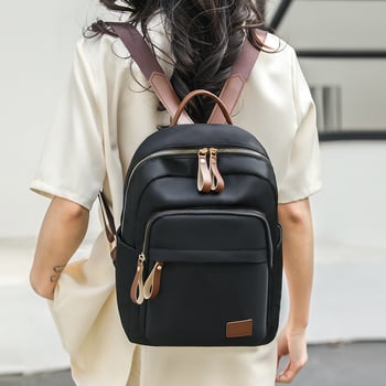 Ženski ruksak, najlon, gradski stil, zatvarač, laminirana džep na zip, unutarnja pregrada