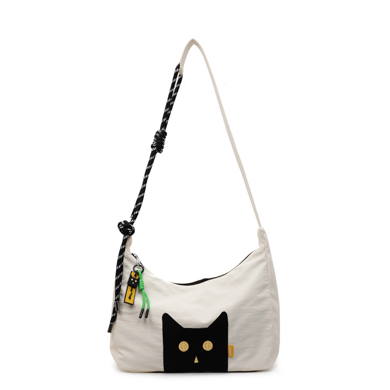 Ženska crossbody torba velike kapacitete za dnevnu i uredsku upotrebu; dumpling oblik, Oxford tkanina, zatvarač, poliester podstava, mekano tijelo, jedan remen