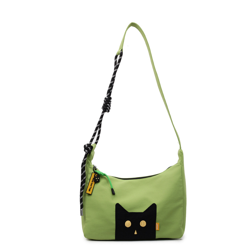 Ženska crossbody torba velike kapacitete za dnevnu i uredsku upotrebu; dumpling oblik, Oxford tkanina, zatvarač, poliester podstava, mekano tijelo, jedan remen