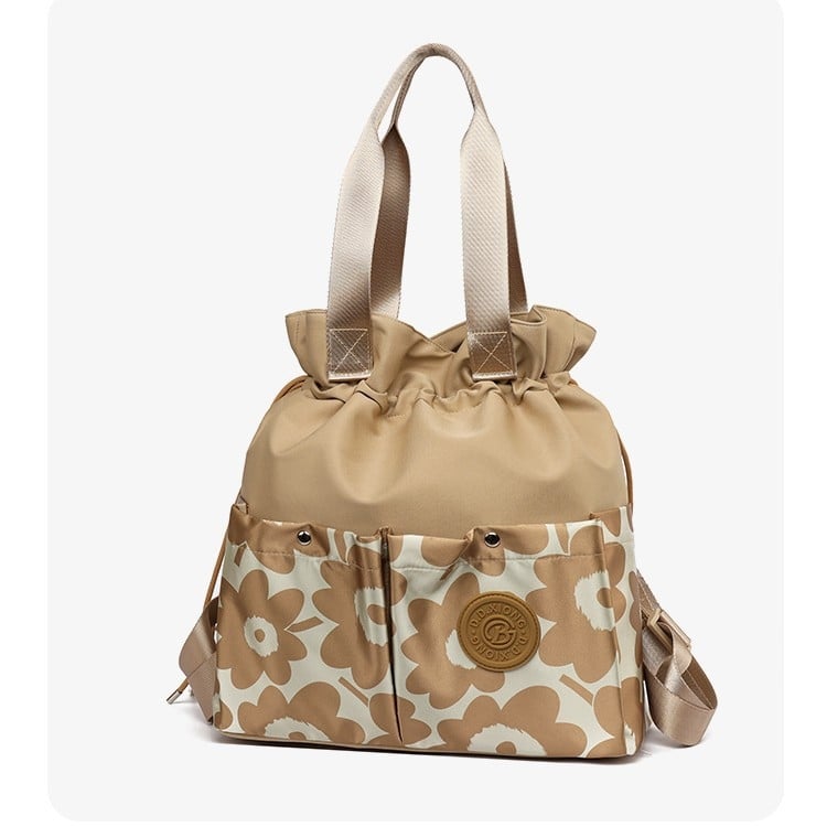 Ženski ruksak s šnornim zatvaračem od Oxford platna; džep za telefon; vanjski otvoreni džep; prozračan