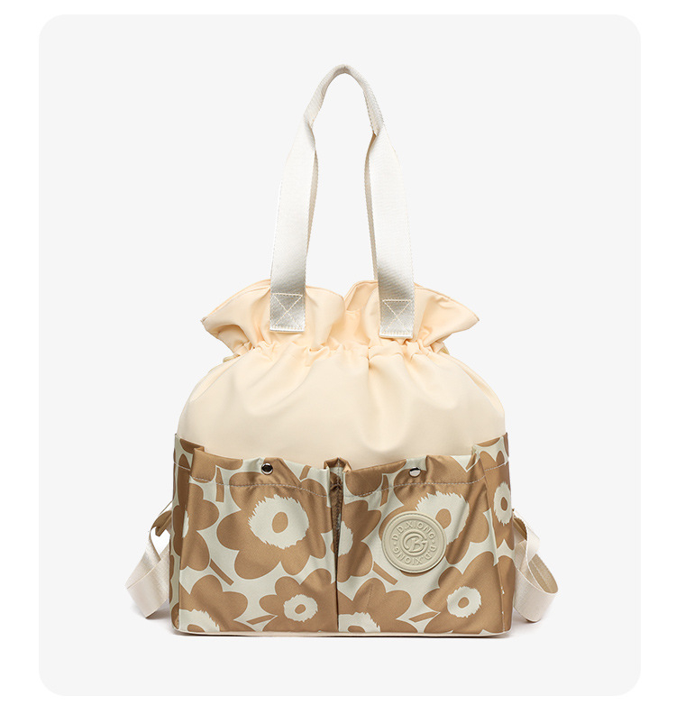 Ženski ruksak s šnornim zatvaračem od Oxford platna; džep za telefon; vanjski otvoreni džep; prozračan