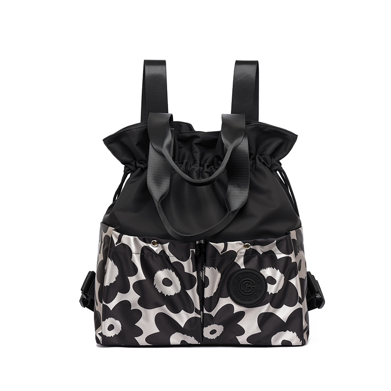 Ženski ruksak s šnornim zatvaračem od Oxford platna; džep za telefon; vanjski otvoreni džep; prozračan