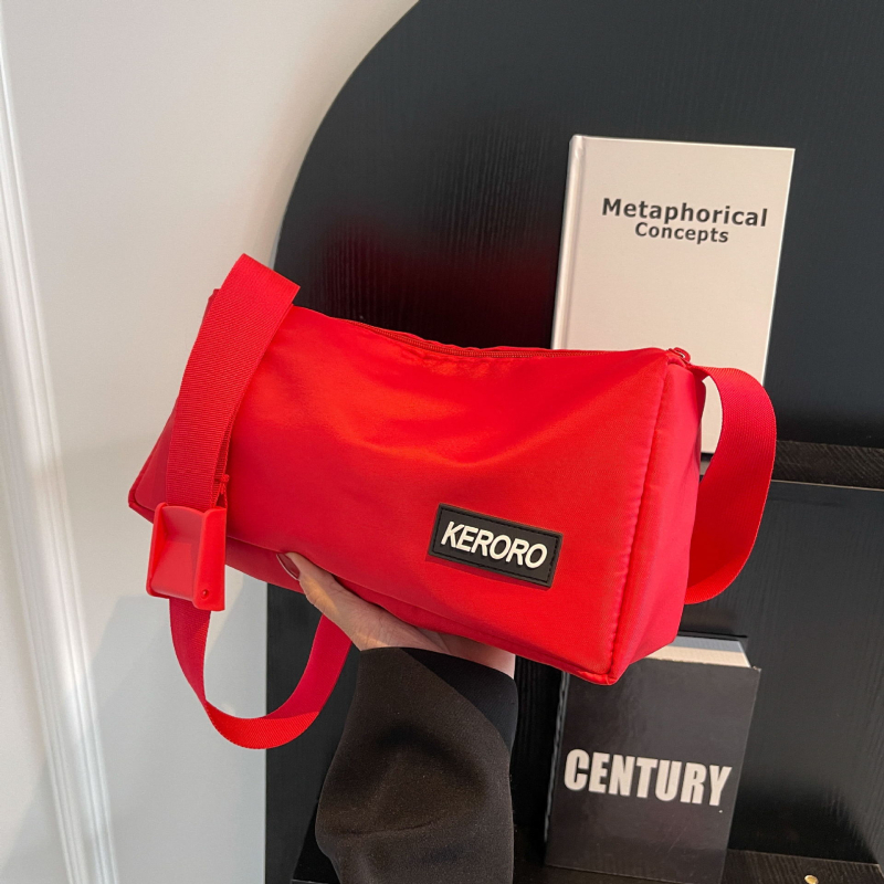 Crossbody torba od Oxford platna, horizontalno kvadratnog oblika, zatvarač za zatvaranje, unutarnji džep sa zatvaračem, pamuk podstava