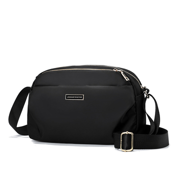 Damska torba za rame i crossbody od Oxford tkanine, horizontalni kvadratni oblik, zatvaranje na zip, PU podstava, unutarnji džep sa zipom