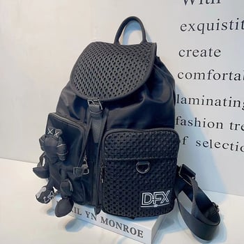 Ženski ruksak od Oxford platna s kapom i šnalom zatvaranja – gradski stil, vodootporan i otporan na habanje, unutarnji džepovi sa zipom i džep za mobitel