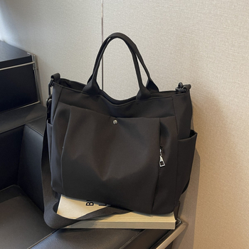 Ženska torba velike kapacitete, elegantna svakodnevna torba s više džepova, Oxford platno, zatvarač, podstava poliester, unutarnji džep s zipom, unutarnji džep, jedna naramenica, jesen 2025