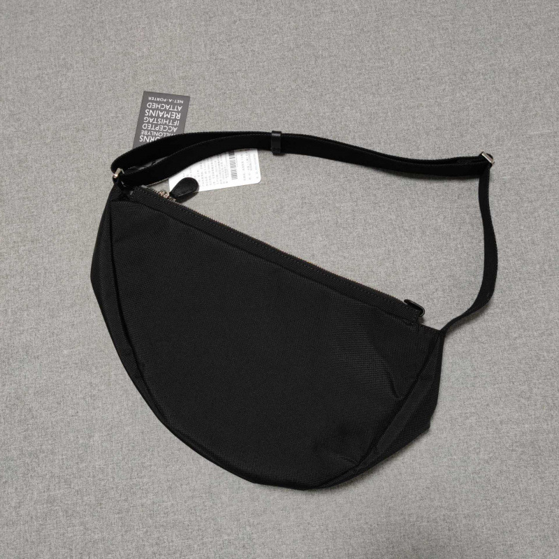 Ženska banana torba, gradski minimalistički stil, polumjesečev oblik, zatvarač, Oxford tkanina