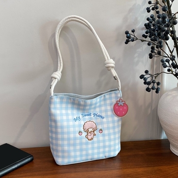 Bucket bag – Oxford tkanina, svjež i sladak stil, najlonska podstava, jesen 2025