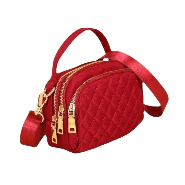 Ženska crossbody torba s prošivenim nitima, gradski minimalistički stil, mala kvadratna torba, Oxford materijal, zatvarač, unutarnji džepovi za telefon i dokumente