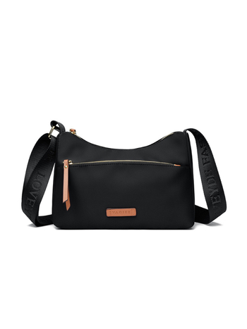 Ženska crossbody torbica u gradskom stilu od Oxford platna, vodoravno kvadratnog oblika, s džepom na zip