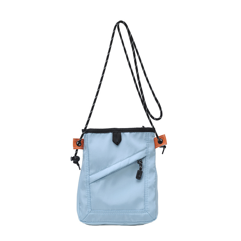 Unisex kvadratna crossbody torbica, vertikalni stil, Oxford tkanina, zatvarač sa šnimom, unutarnja džep sa zipom