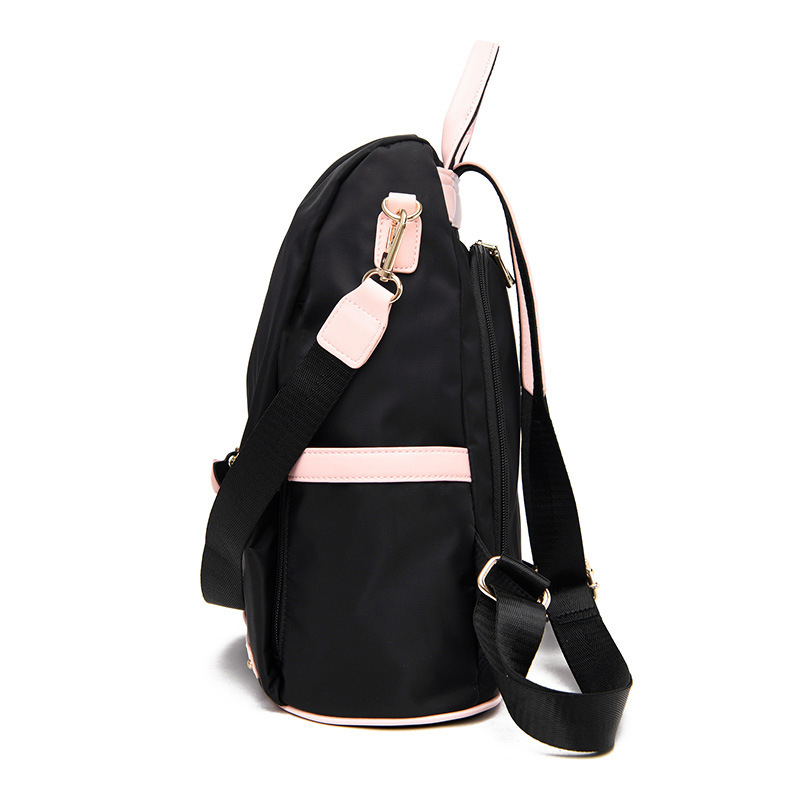 DUDULANG ženski najlonski ruksak s Oxford teksturom, ulični stil, školski ruksak sa zatvaračem, unutarnja džep sa zipom i pretinica za identifikacijsku karticu