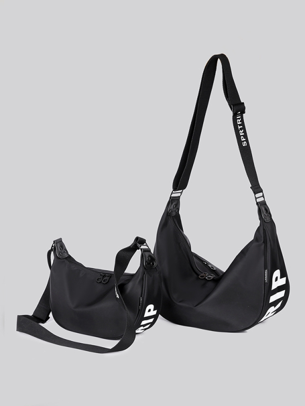 Casual crossbody torba od najlona Oxford, s printom slova, velika kapaciteta