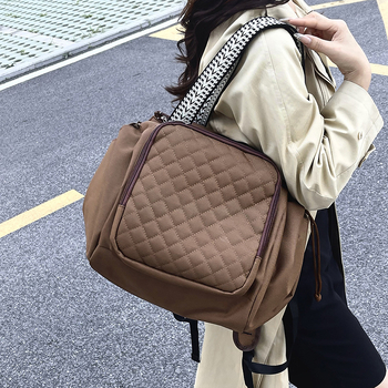 Majčinski ruksak, velik kapacitet, vodootporan, Oxford platno, zatvaranje na zip, s unutarnjim pretincima