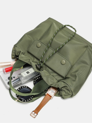 Unisex tote torba od Oxford materijala, vodoravni kvadratni oblik, magnetsko kopčanje, džep sa zatvaračem