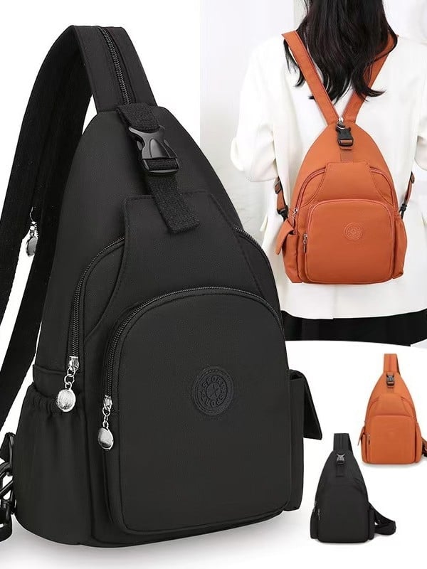 Unisex ruksak za svakodnevnu upotrebu s crossbody remenom, od Oxford platna, zatvarač, unutarnja džepa sa zatvaračem i laminiran džep, prozračan i vodootporan.