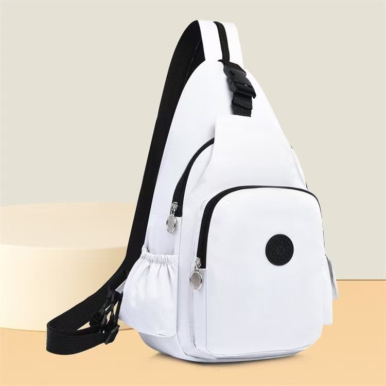 Unisex ruksak za svakodnevnu upotrebu s crossbody remenom, od Oxford platna, zatvarač, unutarnja džepa sa zatvaračem i laminiran džep, prozračan i vodootporan.