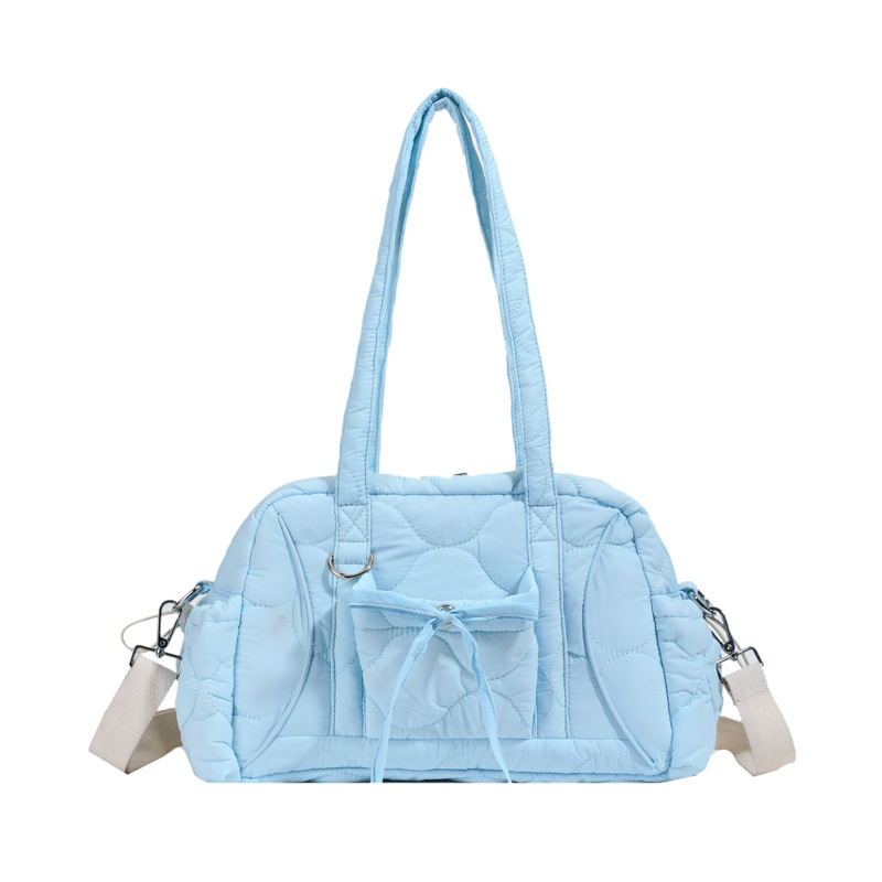 Tote torba za gradski stil, Oxford materijal, podlaktna verzija, zatvarač, vodoravni kvadratni oblik, dvostruke naramenice