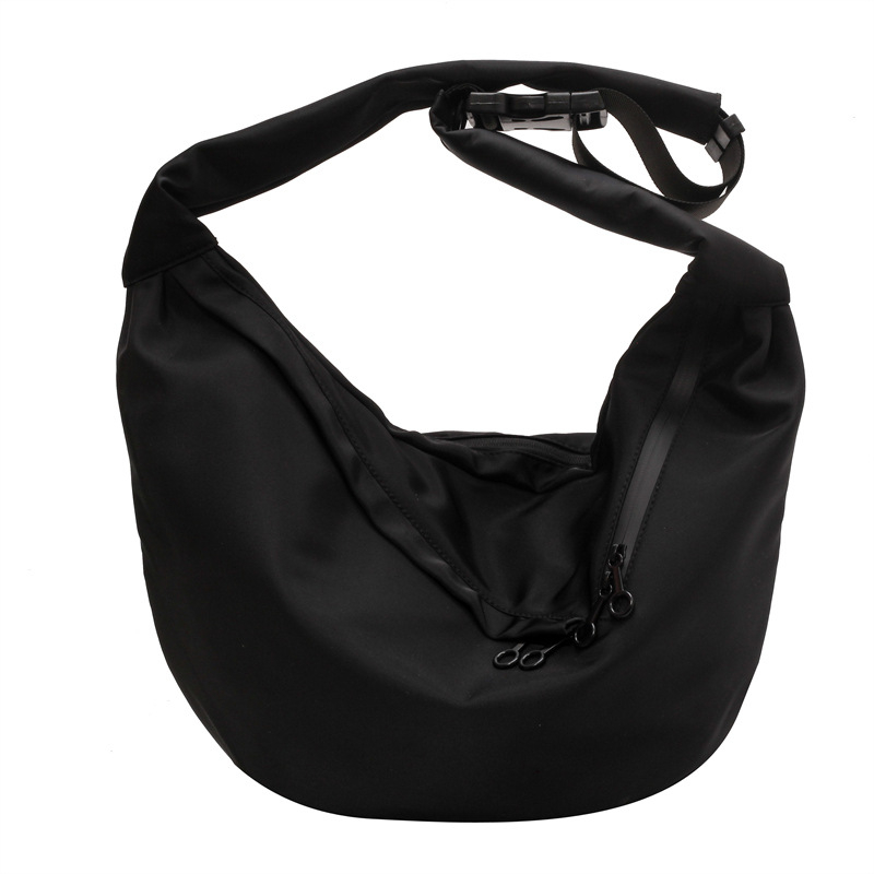 Crossbody Dumpling torba – Oxford platno, Ulični stil, Dumpling oblik, Zip zatvarač, unutarnja džep sa zipom