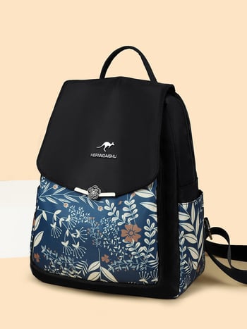 Ženski ruksak od Oxford platna s modnim otiskom, velika kapaciteta, zatvaranje poklopcem, skriveni džep sa zatvaračem i džep za telefon, proljeće 2025