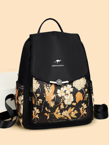 Ženski ruksak od Oxford platna s modnim otiskom, velika kapaciteta, zatvaranje poklopcem, skriveni džep sa zatvaračem i džep za telefon, proljeće 2025