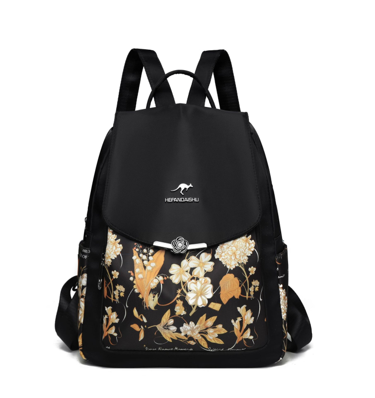 Ženski ruksak od Oxford platna s modnim otiskom, velika kapaciteta, zatvaranje poklopcem, skriveni džep sa zatvaračem i džep za telefon, proljeće 2025