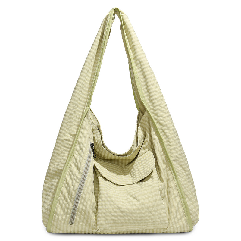 Lagana ženska torba za rame s crossbody naramenicom, horizontalni kvadratni oblik, Leisure travel stil, Oxford materijal, zatvarač, laminirani unutarnji džep