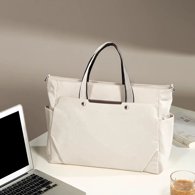 Unisex poslovna torba za laptop s velikim kapacitetom, lagana, Oxford platno, zatvaranje na zip, unutarnja laminirana džep, nošenje preko ramena ili u ruci