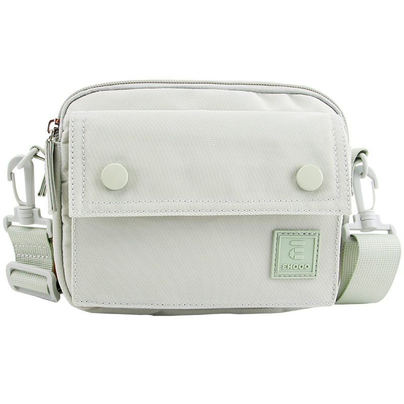 Női Oxford anyagból készült telefon-táska, crossbody, mini négyzet alakú, cipzáras nyitás, állítható vállpánt