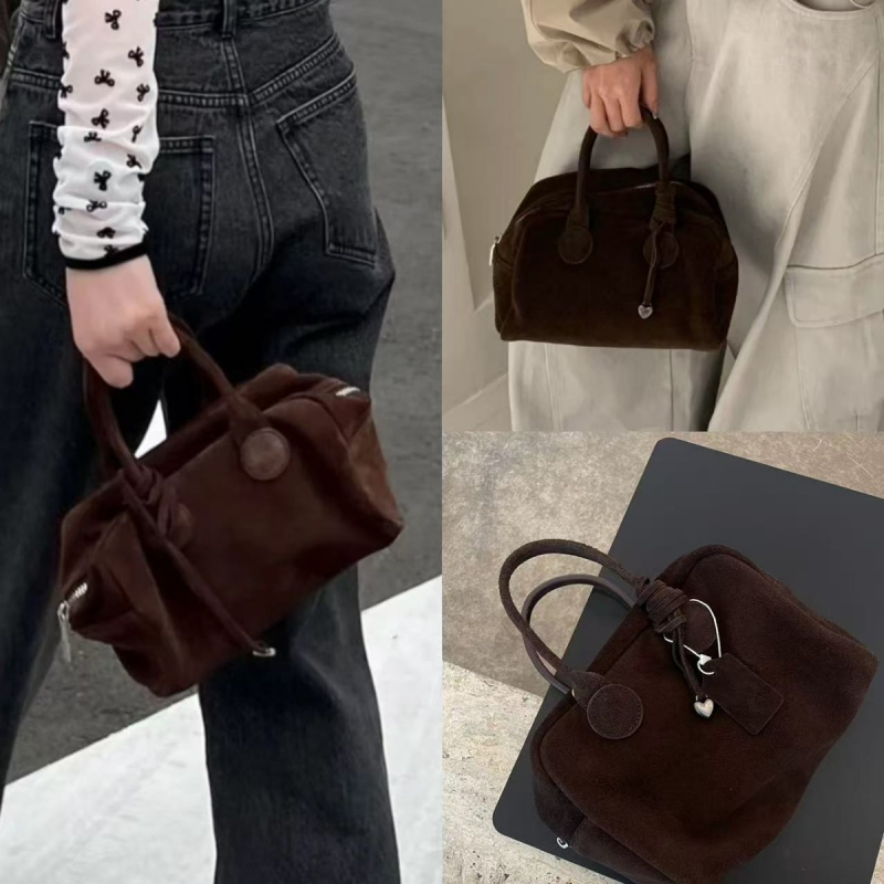 Torba u obliku jastuka od prave kože, gradski stil, zatvarač, vodoravni kvadratni oblik,Oxford podstava